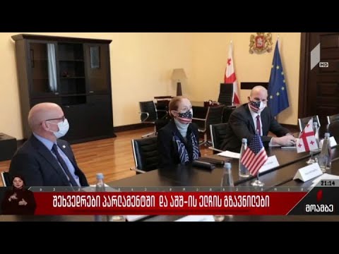 შეხვედრები პარლამენტში - აშშ-ის ელჩის გზავნილები