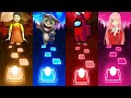 Squid Game VS Talking Tom VS Among US VS Phao 2 Phut Hon Tiles Hop EDM Rush 