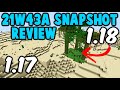 1.18 Minecraft Snapshot 21w43a | World Blending, Bedrock Converted, Block Ticking update