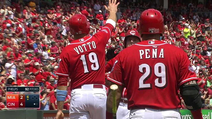 MIA@CIN: Bruce blasts a two-run homer to put Reds up