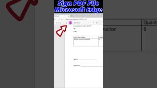 sign pdf free | microsoft edge #shorts