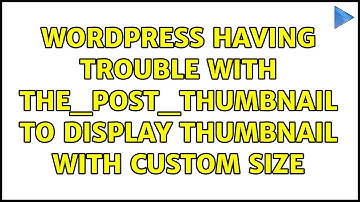 Wordpress: Having trouble with the_post_thumbnail to display thumbnail with custom size