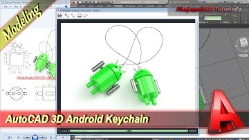 AutoCAD 3D Modeling Android Keychain Tutorial Exercise 18