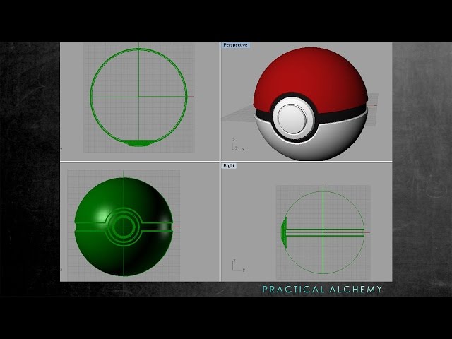 Pokeball, 3D CAD Model Library