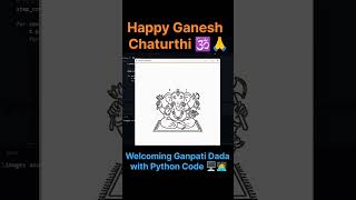 Welcoming Ganpati Dada with Python Code! 🙏💻 #GaneshChaturthi #Python