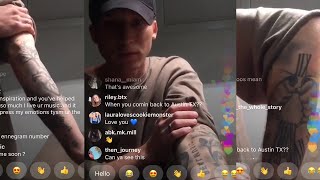 NF Shows His Tattoos & Talks To Fans