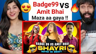 Badge99 Vs Amit Bhai Shayri || Who is Best? || Garena Free Fire || Bindass Laila | Reaction