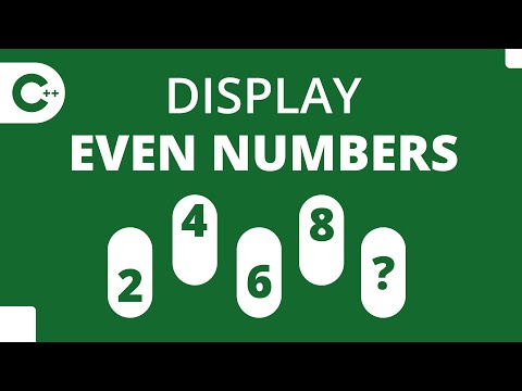 Write a Program to output all even numbers in the range of 1 to 20