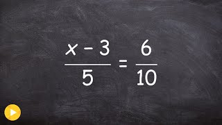 Solving a proportion using two step method