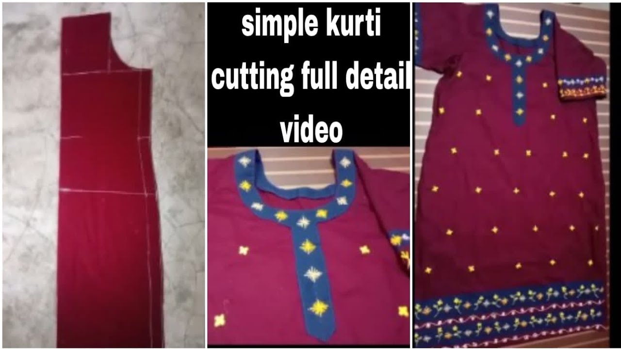 Simple sunder collar wali kurti banana sikhe cutting & stichting Step by  Step very easy method - YouTube