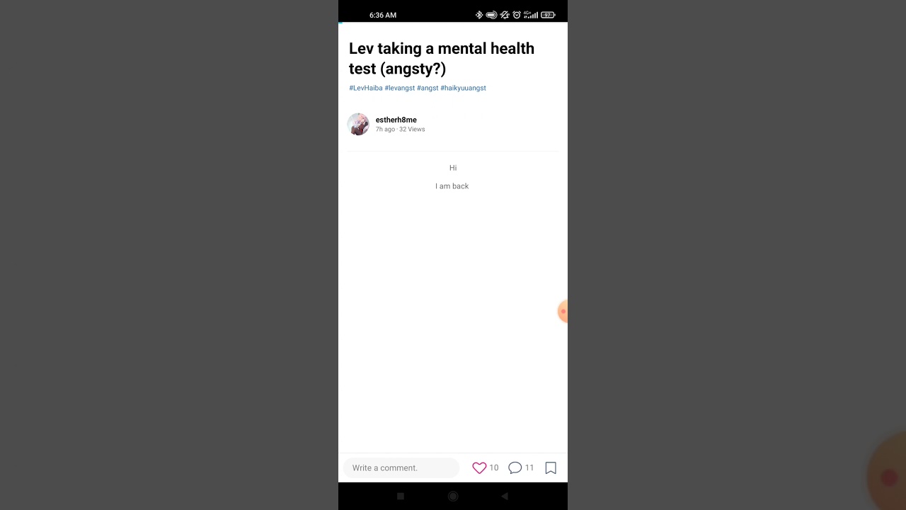 Lev taking a mental health test (angsty?)