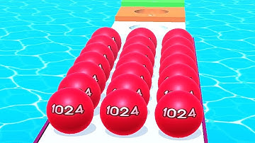 Faster Run 2048 - Ball game 3D ! All Levels Gameplay Part 145 android,ios