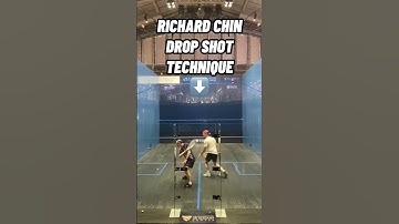 SQUASH SLO-MO: backhand drop shot technique #squash #racketsports
