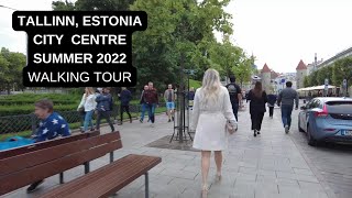 City walks series -  Tallinn, Estonia (Evening summer walk. City centre. Old Town)