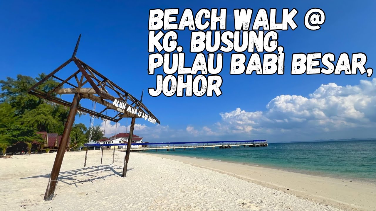🌴 Mesmerising Beach Walk at Kampung Busung, Pulau Babi Besar, Mersing, Johor