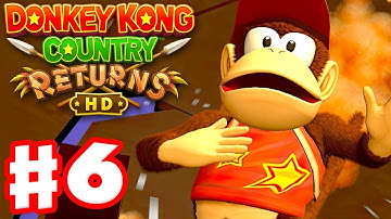 Donkey Kong Country Returns HD - Full Game Walkthrough Part 6 - Cliff!