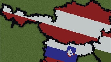 How to build the world map in minecraft — Europe Part 1 — Austria and Slovenia 🇦🇹🇸🇮