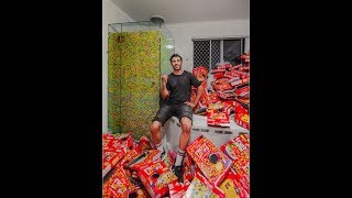 I filled my Brothers entire Shower with Fruit Loops!!