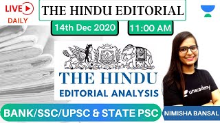 The Hindu Editorial Analysis | 12th Dec | BANK/SSC/UPSC | Vocab Grammar Quiz | Nimisha Bansal