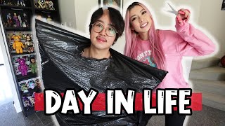 A Day in Life with Chonny & Dalena - Weight loss, Ramen Collection & She cuts my hair!