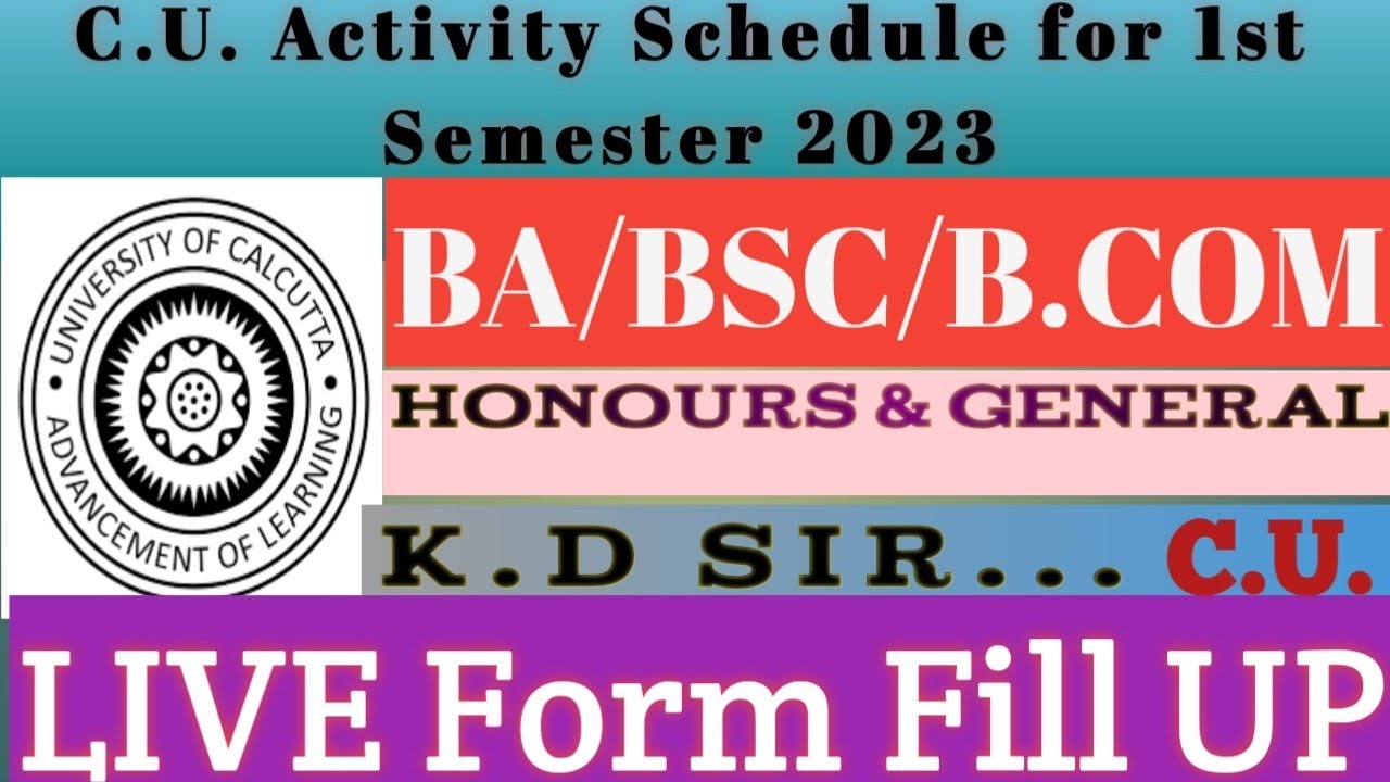 LIVE Exam Form Fill up under CCF(Activity Schedule)for Semester I BA ...