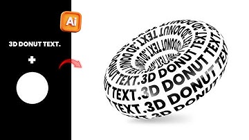 3D Donut Text Effect in Adobe Illustrator | Donut Text Effect | Adobe Illustrator