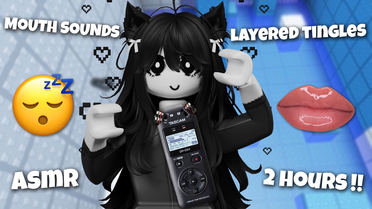 Roblox ASMR 2 HOURS Mouth Sounds LAYERED 2K CELEBRATION