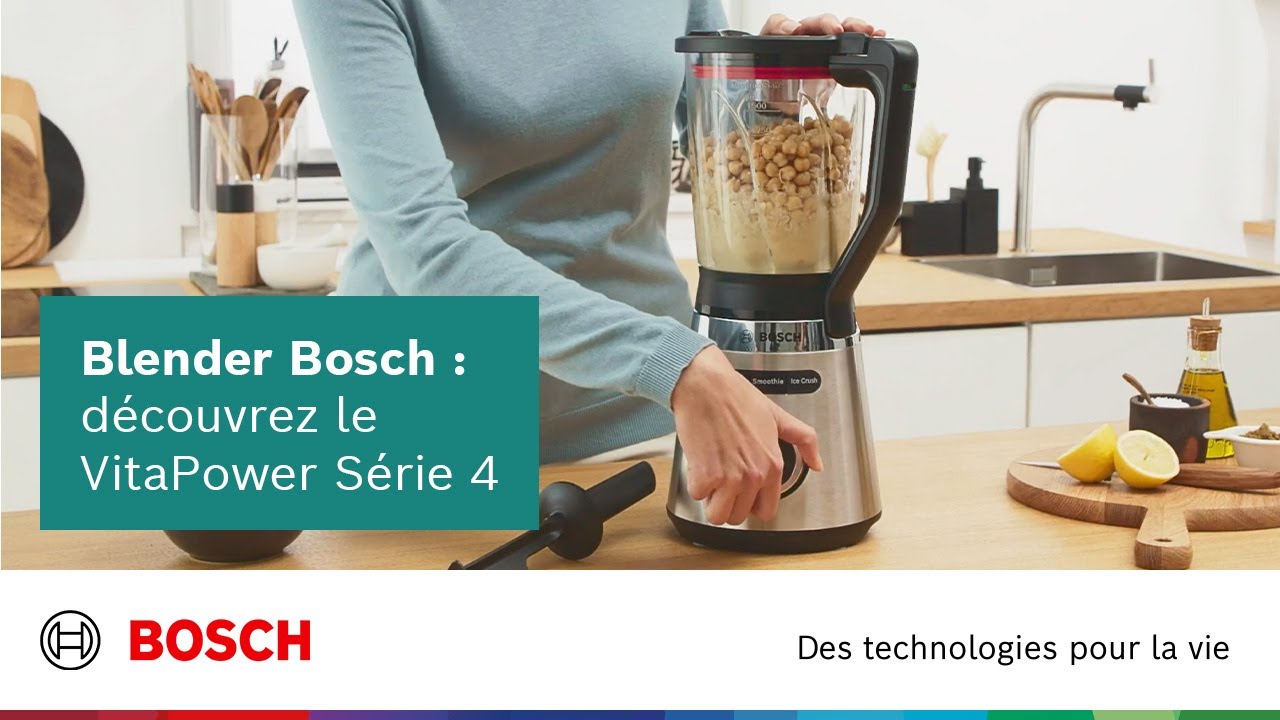 Bosch Blender mixeur VitaPower 1200w en inox bol en verre