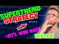 WOW! 87% WIN RATE SuperTrend with Volume Trading Strategy.