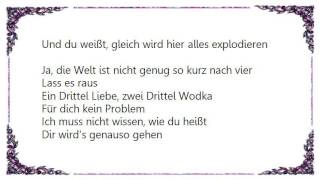 Die Toten Hosen - Zwei Drittel Liebe Lyrics