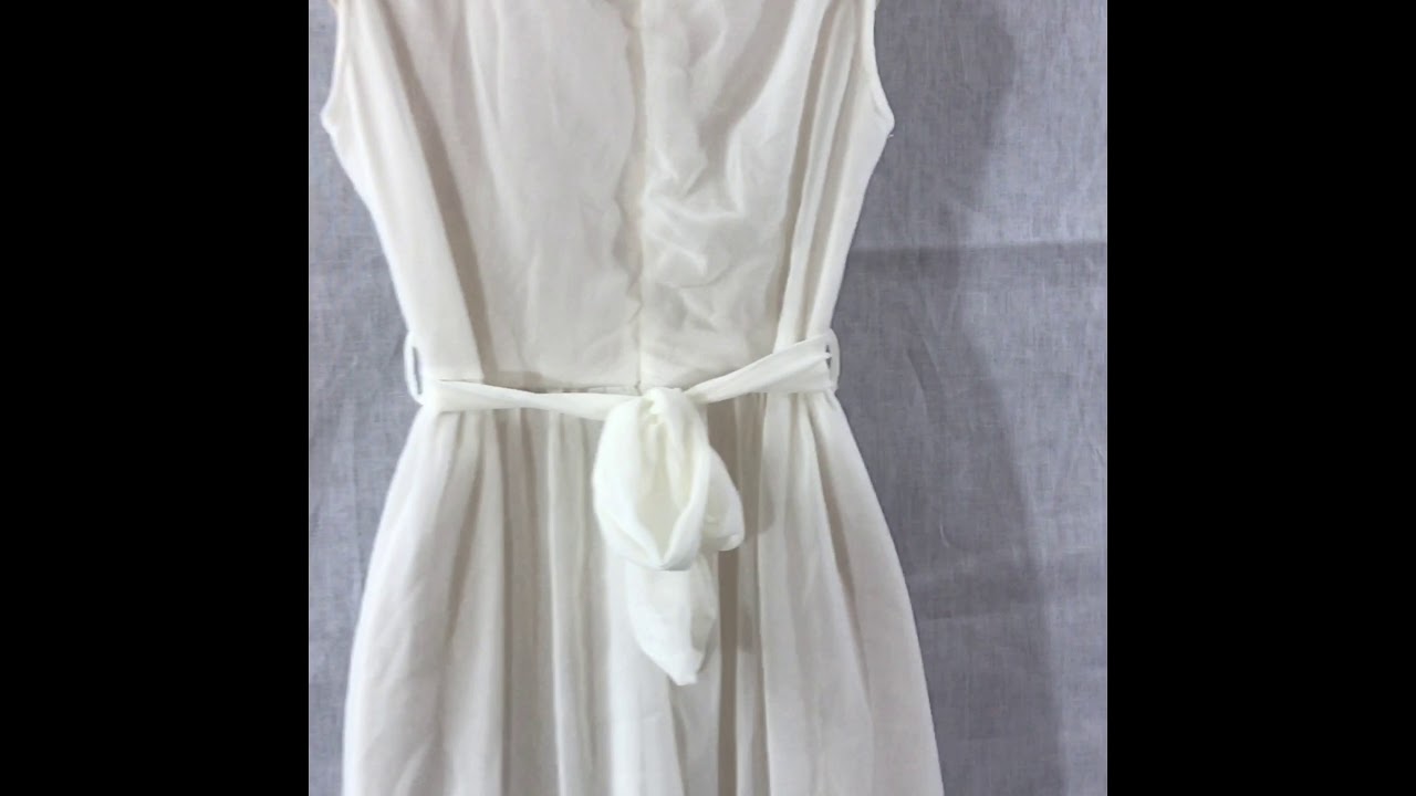 Thin Handmade Sleeveless Long White Sheer See Through Dress Show and ...
