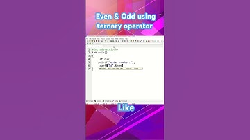 Finding even and odd using ternary operator