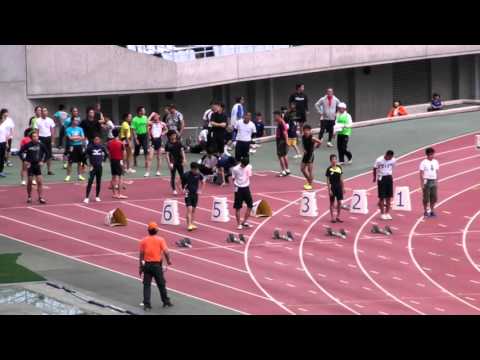 20151011 大阪中学総体のとなりの会場　全国統一かけっこチャレンジ　100m　10組　OKMRRKO