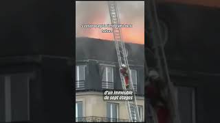 Paris:Un impressionnant incendie en cours près de la gare Saint-Lazare,1 blessé léger pour le moment