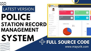 Police station record management system project |  crime management system project in php