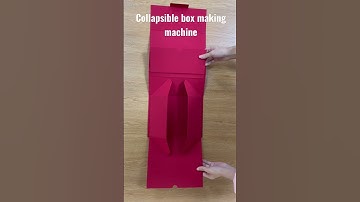 Collapsible box, foldable box, case maker, hardcover machine