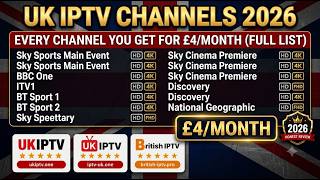 Best IPTV Channels UK 2026 — Every Channel You Get for £4/Month (Full List) screenshot 2
