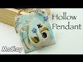 DIY  Hollow bead pendant - Polymer clay jewelry tutorial