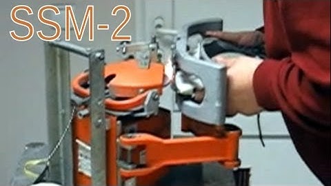 Skate sharpening on SSM portable skate sharpening machine.