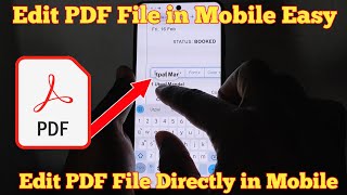 How to Edit PDF File in Mobile Without Any App