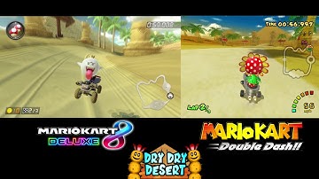 Dry Dry Desert Mario Kart Double Dash!! and 8 Deluxe Comparison
