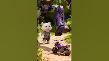 Shocking! The poor kitten has the 🎃 Transformer !#shorts #cat #ai #story #kitten #autobots