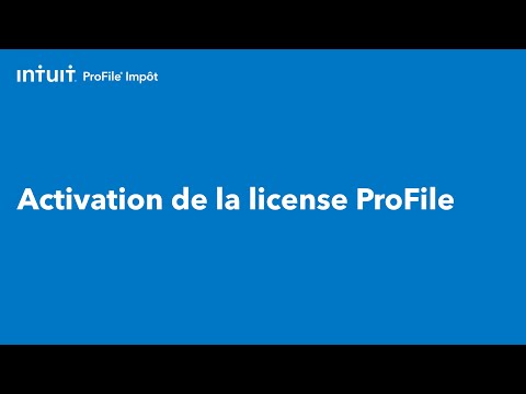 Activation de la license ProFile