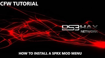 [CFW TUTORIAL]HOW TO INSTALL A SPRX MOD MENU