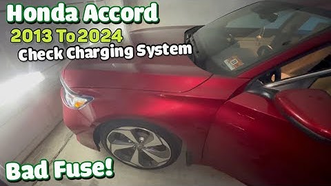 Honda Accord 2018 to 2022 2023 2024 check chargying system FIXED BAD HORN FUSE