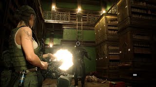 Resident Evil 2 Remake - Claire 2nd: HARDCORE Infinite Minigun Gameplay PS4 PRO (No Saves/Cutscenes)