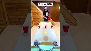 3 In A Row Ping Pong Ball Trick Shots #Shorts #Trickshots #Trickshot