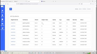 STUDENT  RECORDS  WEB SYSTEM STUDENT  EXAM RESULTS  USING BOOTSTRAP  JS  PHP  MYSQL