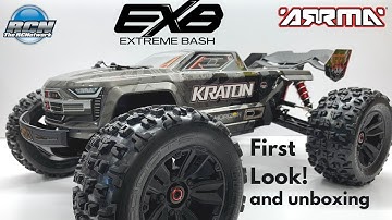 NEW! Arrma EXB Kraton Roller - Extreme BASH - First Look and Unboxing - 1/8th Scale Monster Truggy