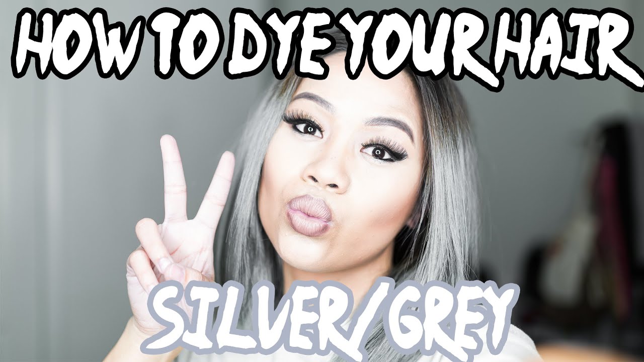How To Dye Your Hair Silver Grey YouTube